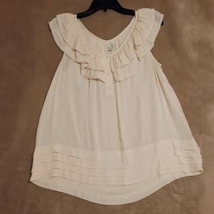 Odille Anthropologie sleeveles top sz 8 ruffle